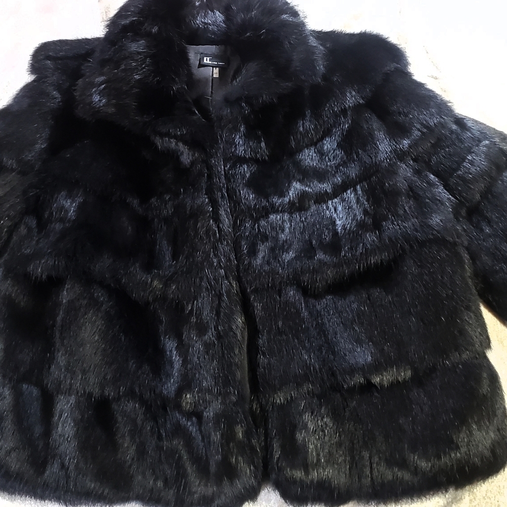 New Love Token 3/4 sleeve jacket real fur rabbit